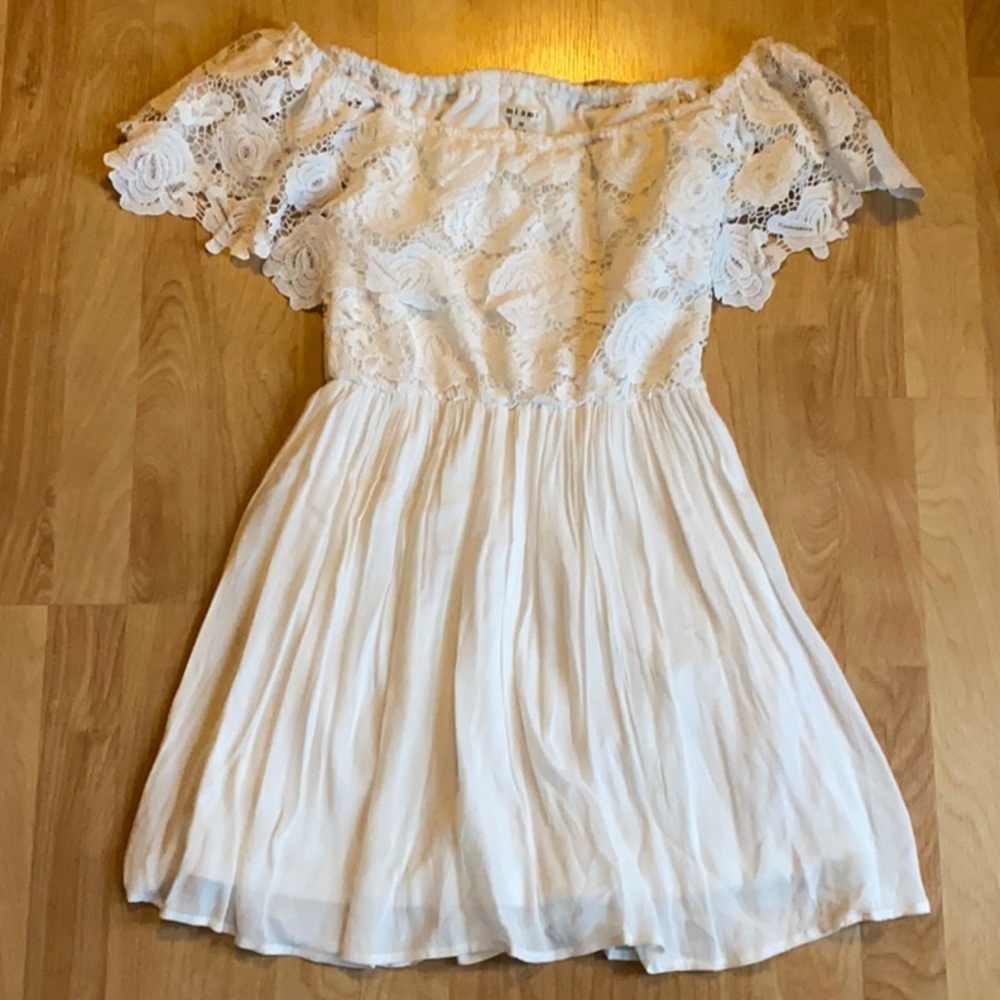 white off the shoulder dress